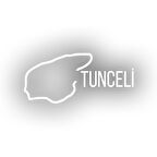 Tunceli Harita Araba Sticker 17x17 Cm Beyaz