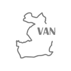 Van Harita Araba Sticker 17x17 Cm Gri