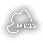 Karaman Harita Araba Sticker 17x17 Cm Beyaz