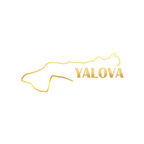 Yalova Harita Araba Sticker 17x17 Cm Gold