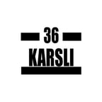 36 Karslı Araba Sticker 17x17 Cm Siyah