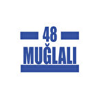 48 Muğlalı Araba Sticker 17x17 Cm Mavi