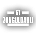 67 Zonguldaklı Araba Sticker 17x17 Cm Beyaz