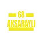68 Aksaraylı Araba Sticker 17x17 Cm Sarı