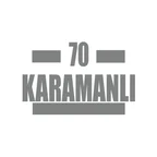 70 Karamanlı Araba Sticker 17x17 Cm Gri