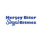 Her Şey Biter Sinyal Bitmez Araba Sticker 17x17 Cm Mavi