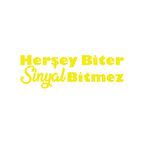 Her Şey Biter Sinyal Bitmez Araba Sticker 17x17 Cm Sarı
