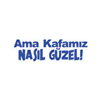 Ama Kafamız Nasıl Güzel Araba Sticker 17x17 Cm Mavi