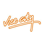 Vice City Araba Sticker 17x17 Cm Turuncu