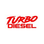 Turbo Diesel Araba Sticker 17x17 Cm Kırmızı
