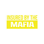 Insured By The Mafia Araba Sticker 17x17 Cm Sarı