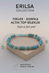 Sertifikalı Dorika Firuze Doğal Taş Bileklik – Güçlü Ol, Fark Yarat