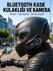 Q28 Kameralı Motosiklet Kask Kulaklık Bluetooth 5.3 Su Geçirmez 1080P HD Yeni Nesil