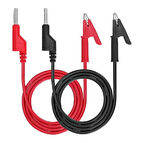 1000V 12A Krokodil Banana Kablo Çifti 1 Metre Yüksek Akım Probu Multimetre Güç Kaynağı Test