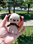 Amigurumi minik köpek anahtarlık aksesuar hediyelik oyuncak Dukakidstoys 