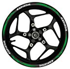 MOTOSİKLET CB125R Ön/Arka Takım BEYAZ yazılı  YEŞİL FOSFORLU Pençe Şerit