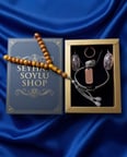 Seyhan Soylu Shop - Special Seri Kitap Kutulu Takı Seti Ve Tesbih Kombini - Kolye Küpe Special Tasarım Bileklik Yüzük 5 Parça Otantik Hediyelik - Doğum Günü Yıl Dönümü Şık Hediye