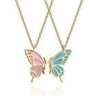 İkili Kelebek Model Dostluk Kolyesi