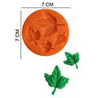 Yaprak 4'lü Silikon Şeker Hamuru, Sabun, Mum Kalıp