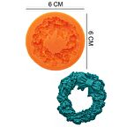 Çelenk Çerçeve Silikon Şeker Hamuru, Sabun, Mum Kalıp
