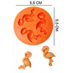 Flamingo Bebek Silikon Şeker Hamuru, Sabun, Mum Kalıp