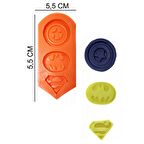 Batman Superman Silikon Şeker Hamuru, Sabun, Mum Kalıp