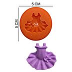 Elbise Silikon Şeker Hamuru, Sabun, Mum Kalıp