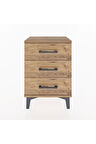 Arges Komodin 3 Çekmeceli 44x30x64 Çam-Çam