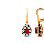 0.07 Karat Yakut Renkli Elmas Küpe