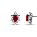 0.04 Karat Yakut Taşlı Pırlanta Fantazi Küpe