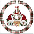 Yılbaşı Çam Ağacı Örtüsü Gnomelar Christmas partisi