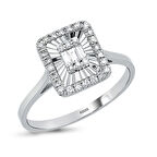 0.21 Karat Baget Pırlanta Yüzük