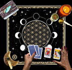 Sunak Bezi, Wiccan Malzemeleri, Spiritüel Tarot Bezi Astroloji Tarot Duvar Dekoru, Kutsal Bez