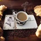 Patili Dostlarımız Kahve & Çay Sunumluğu - Ahşap Sunumluk