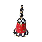 Yılbaşı Çanı - Masa Üstü Kırmızı Çan - Polyester Çan