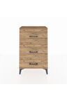 Arges Komodin 3 Çekmeceli 60x30x96 Çam-Çam