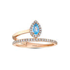 0.22 Karat Aquamarine Taşlı Pırlanta Yüzük