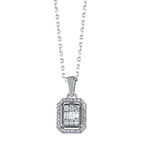 0.13 Karat Baget Taşlı Pırlanta Kolye