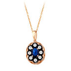 0.03 Karat Safir Renkli Elmas Kolye