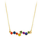 0.06 Karat Renkli Safir Taşlı Kolye