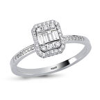 0.38 Karat Baget Pırlanta Yüzük