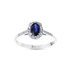 0.17 Karat Safir Taşlı Pırlanta Yüzük