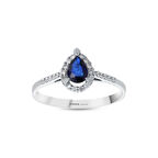 0.13 Karat Safir Taşlı Pırlanta Yüzük