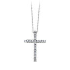 0.09 Karat Pırlantalı Haç Kolye