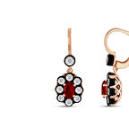 0.06 Karat Yakut Renkli Elmas Küpe