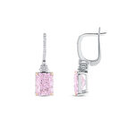 0.15 Karat Violet Taşlı Pırlanta Küpe