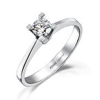 0.10 Karat Pırlanta Tektaş Yüzük