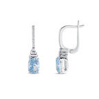 0.17 Karat Violet Taşlı Pırlanta Küpe