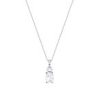 0.08 Karat Pırlanta Violet Taşlı Kolye