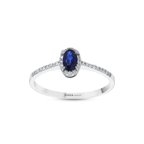 0.10 Karat Safir Taşlı Pırlanta Yüzük